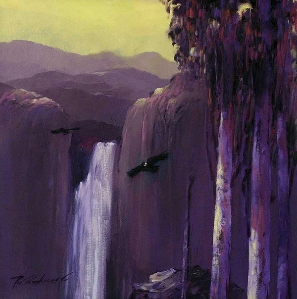 Andean Waterfall Landscape — Torrent